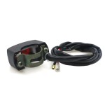 Handlebar switch for motorcycle - lights - black button